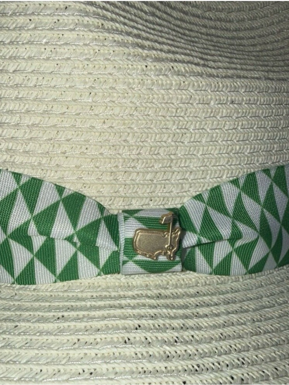 NEW Master 2026 Ladies Dorfman Milano Pacific Natural Straw Hat with green band. - Picture 7 of 12